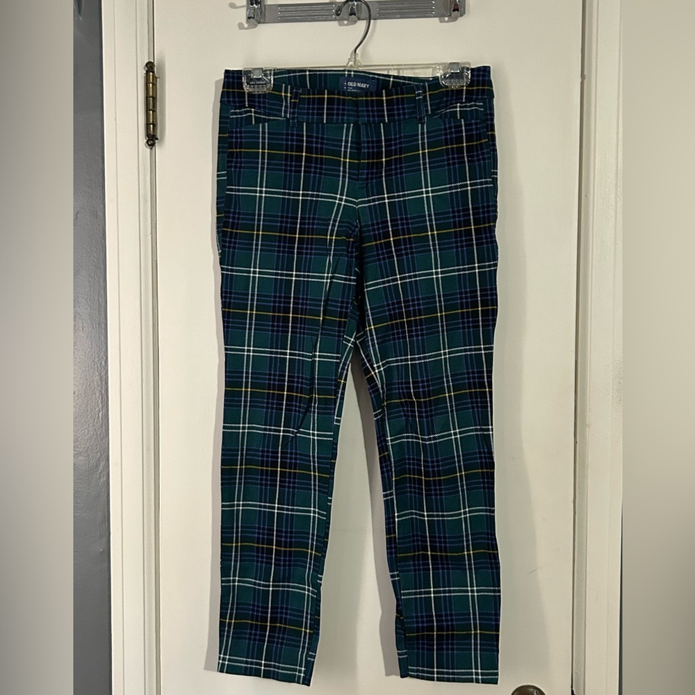Old Navy women’s ' Plaid Pants - Green and Blue